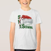 ウィンターワンダーランドサンタハットチルドレン トライブレンドTシャツ (正面)