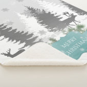 ウィンターワンダーランドシェルパブランケット – ティール（緑がかった色） シェルパブランケット (3/4)