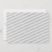 ウィンターワンダーランドシルバーのキラキラ輝く第1の誕生日 招待状 (裏面)