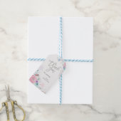 ウィンターワンダーランドシルバーグリッターピンクフローラギフト ギフトタグ (より糸付き)