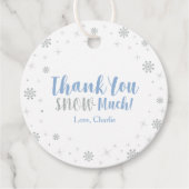 ウィンターワンダーランドシルバー&ブルーボーイベビーシャワー フェイバータグ (正面)