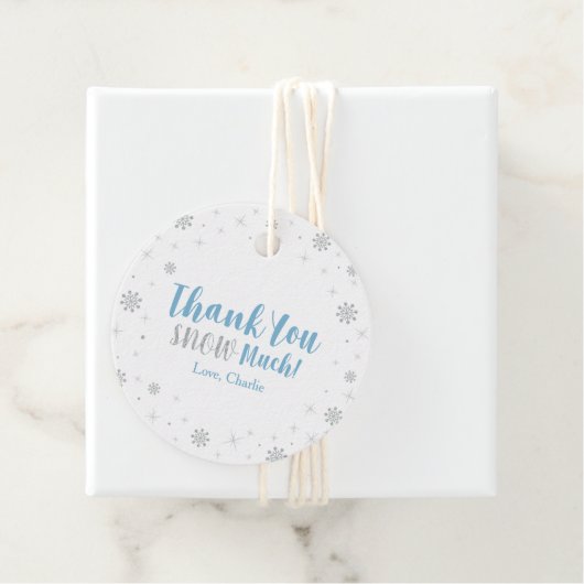 ウィンターワンダーランドシルバー&ブルーボーイベビーシャワーFa フェイバータグ (インサイチュ)