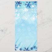 ウィンターワンダーランドシルバー&ブルーメニューカード メニュー (裏面)