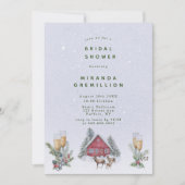 ウィンターワンダーランドシーナリーブライダルシャワー 招待状 (正面)