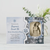 ウィンターワンダーランドスウィート16パーティーフォト招待状 招待状 (スタンド正面)