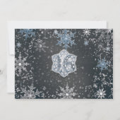 ウィンターワンダーランドスウィート16パーティーフォト招待状 招待状 (裏面)