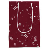 ウィンターワンダーランドスノーエレガント秋 ミディアムペーパーバッグ (裏面)