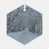 ウィンターワンダーランドスノーオーナメント ガラスオーナメント (裏面)