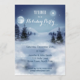 ウィンターワンダーランドスノークリスマスホリデーパーティー 招待状