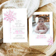 ウィンターワンダーランドスノーフレークガールファースト誕生日