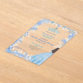 ウィンターワンダーランドスノーフレークキンセニェラ アクリル招待状 (レイダウン)