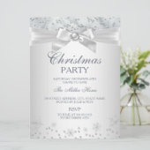 ウィンターワンダーランドスノーフレーククリスマスパーティー招待状 招待状 (スタンド正面)