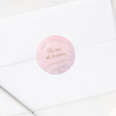 ウィンターワンダーランドスノーフレークサンキュー誕生日 ラウンドシール