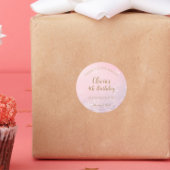 ウィンターワンダーランドスノーフレークサンキュー誕生日 ラウンドシール