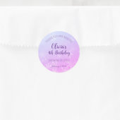 ウィンターワンダーランドスノーフレークサンキュー誕生日 ラウンドシール