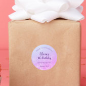 ウィンターワンダーランドスノーフレークサンキュー誕生日 ラウンドシール