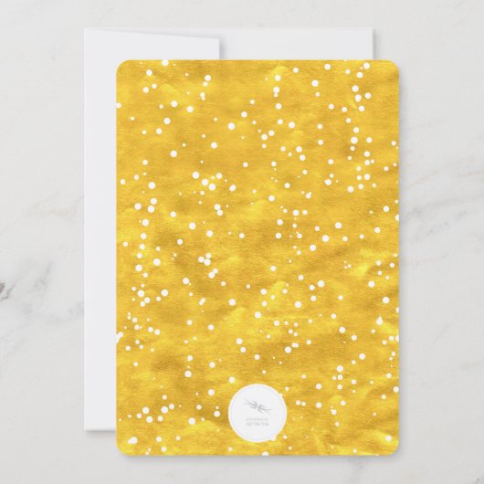 ウィンターワンダーランドスノーフレークスゴールデンホリデーパーティー 招待状 (裏面)