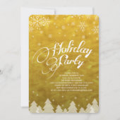 ウィンターワンダーランドスノーフレークスゴールデンホリデーパーティー 招待状 (正面)
