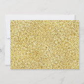 ウィンターワンダーランドスノーフレークスパークル誕生日 招待状 (裏面)