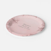 ウィンターワンダーランドスノーフレークスピンクエレガントパーティー ペーパープレート (アングル)