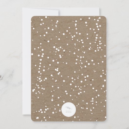 ウィンターワンダーランドスノーフレークスホリデーパーティー招待状 招待状 (裏面)