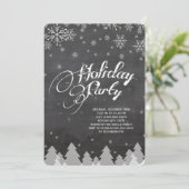 ウィンターワンダーランドスノーフレークスホリデーパーティー招待状 招待状 (スタンド正面)