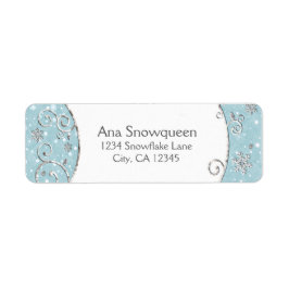 ウィンターワンダーランドスノーフレークスワール住所 シール