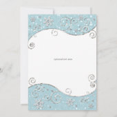 ウィンターワンダーランドスノーフレークスワール招待状 招待状 (裏面)