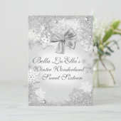 ウィンターワンダーランドスノーフレークパーティの招待状 招待状 (スタンド正面)