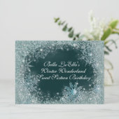 ウィンターワンダーランドスノーフレークパーティの招待状 招待状 (スタンド正面)