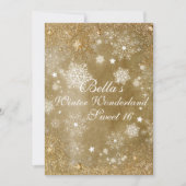 ウィンターワンダーランドスノーフレークパーティの招待状 招待状 (正面)