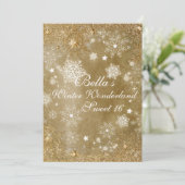 ウィンターワンダーランドスノーフレークパーティの招待状 招待状 (スタンド正面)