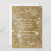 ウィンターワンダーランドスノーフレークパーティの招待状 招待状 (裏面)