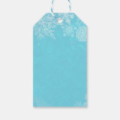 ウィンターワンダーランドスノーフレークフロストバースデーパーティー ギフトタグ (裏面)