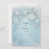 ウィンターワンダーランドスノーフレークブライダルシャワー 招待状 (裏面)