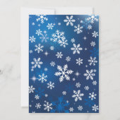 ウィンターワンダーランドスノーフレークブライダルシャワー 招待状 (裏面)