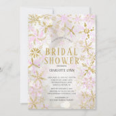 ウィンターワンダーランドスノーフレークブライダルシャワー 招待状 (正面)