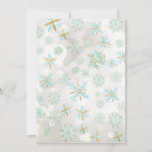 ウィンターワンダーランドスノーフレークブライダルシャワー 招待状 (裏面)