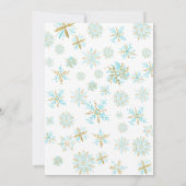 ウィンターワンダーランドスノーフレークブライダルシャワー 招待状 (裏面)