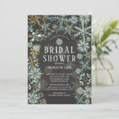 ウィンターワンダーランドスノーフレークブライダルシャワー 招待状 (スタンド正面)