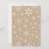 ウィンターワンダーランドスノーフレークベビーシャワー招待状 招待状 (裏面)