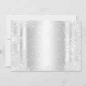 ウィンターワンダーランドスノーフレークベビーシャワー招待状 招待状 (裏面)