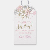 ウィンターワンダーランドスノーフレークメッセージカード ギフトタグ (正面)