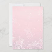 ウィンターワンダーランドスノーフレーク誕生日招待状 招待状 (裏面)