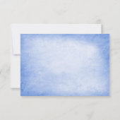 ウィンターワンダーランドスパークルスノーフレークスブルーRSVP 出欠カード (裏面)