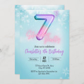 ウィンターワンダーランドスランバーパーティの招待状 招待状 (正面/裏面)