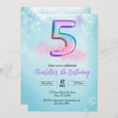 ウィンターワンダーランドスランバーパーティの招待状 招待状 (正面/裏面)