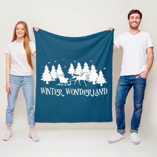 ウィンターワンダーランドスリー乗り場 フリースブランケット (インサイチュ)