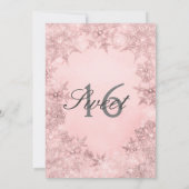 ウィンターワンダーランドソフトピンクスノーフレーク招待状 招待状 (裏面)