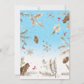 ウィンターワンダーランドダスティブルーホリデー 招待状 (裏面)